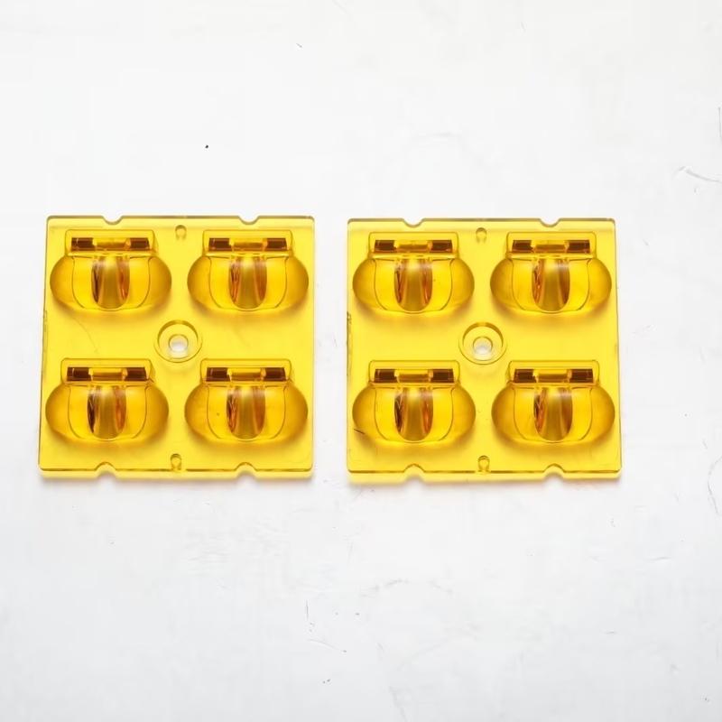 لون العنبر PMMA TYPE2-M SMD5050 عدسة ضوء الشارع 60x155 درجة