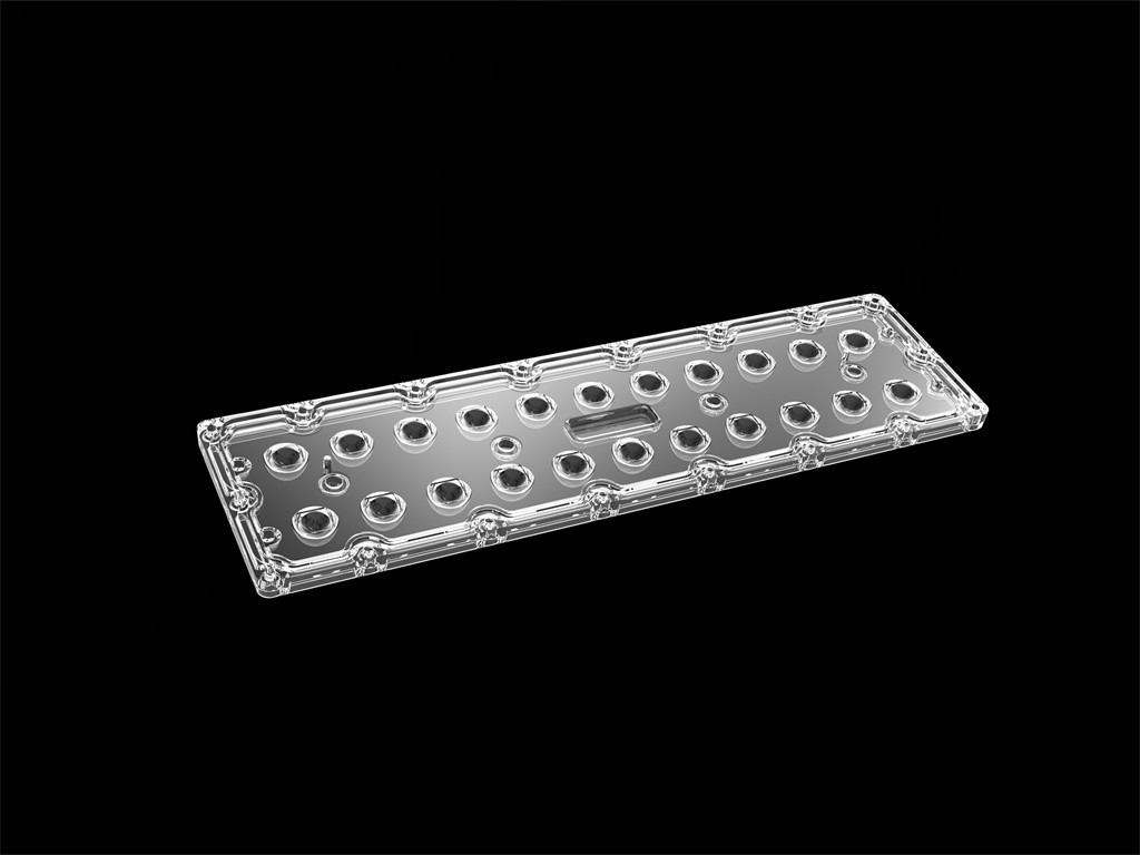 SMD7070 22 في 1 LED ضوء الفيضانات عدسة متناظرة 60 درجة LED ضوء الشارع عدسة