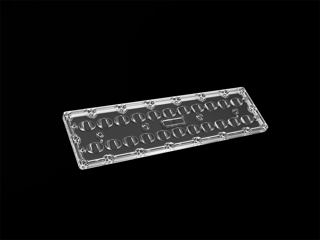 TYPEII-M LED Street Light Lens SMD7070 22IN1 80 * 150 درجة عدسة LED عالية الطاقة