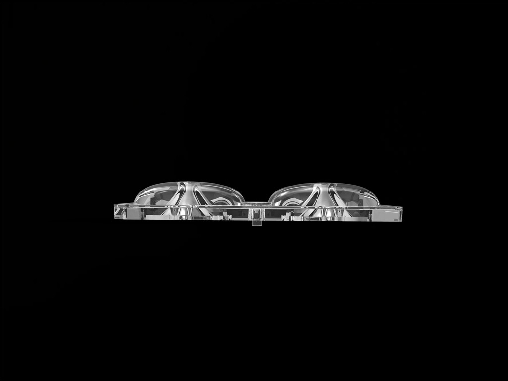 50 * 50mm 55 * 152 درجة / TYPE2-VS 4 في 1 عدسة ضوء LED مواد الكمبيوتر الخاصة بوحدة ضوء الشارع LED SMD3535/5050LED