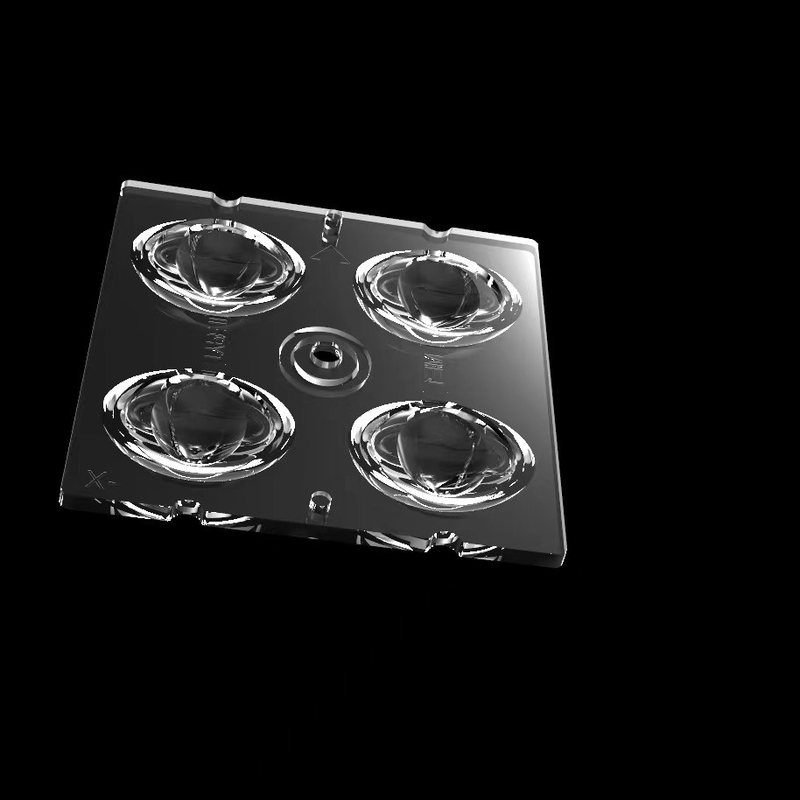 50 * 50mm High Transmittance LED Street Light Module مع 4IN1TYPEII،ME1 نوع العدسة وشرائح SMD5050 LED