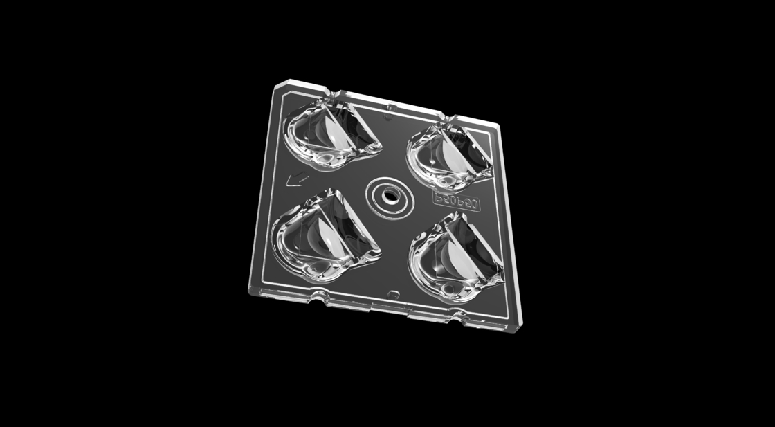 50 * 50mm High Transmittance LED Street Light Module مع 4IN1 50 درجة استقطاب نوع العدسة وشرائح SMD5050 LED