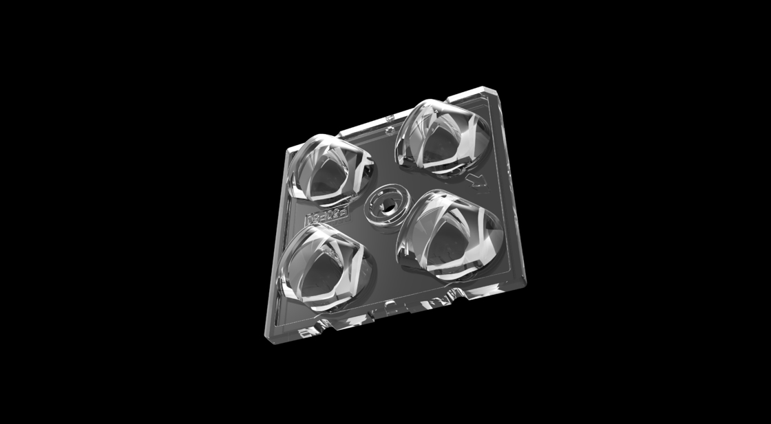 50 * 50mm High Transmittance LED Street Light Module مع 4IN1 50 درجة استقطاب نوع العدسة وشرائح SMD5050 LED