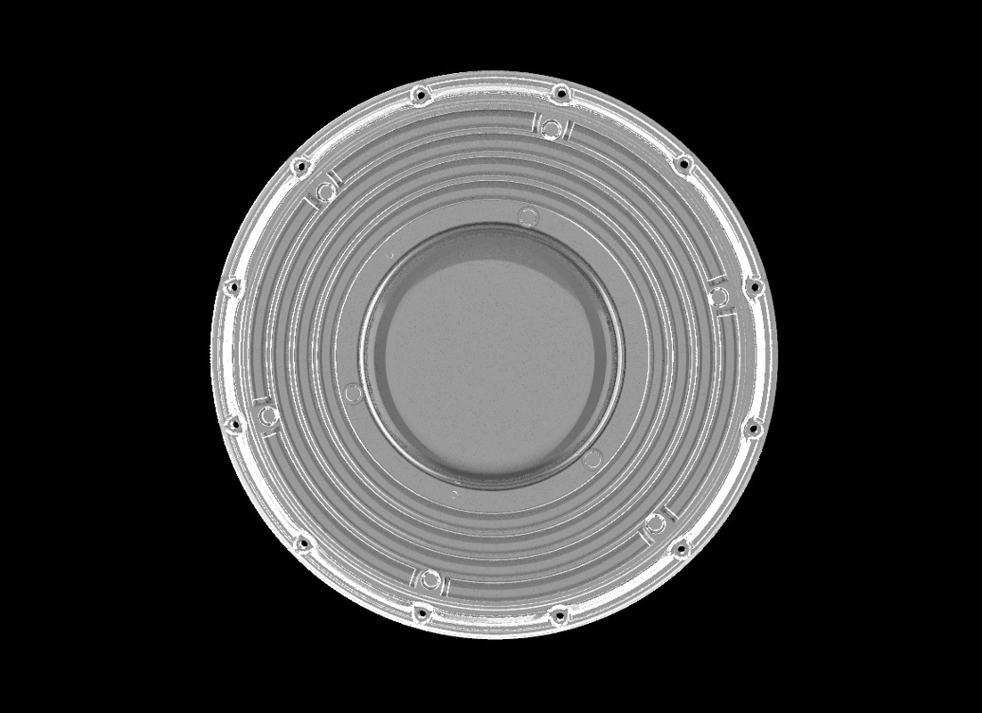 200W φ265mm SMD3030 PC LED UFO Bay Light مع زاوية شعاع 90 درجة IP66 مستوى الحماية