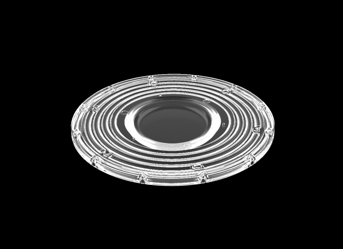 200W φ265mm SMD3030 PC LED UFO Bay Light مع زاوية شعاع 90 درجة IP66 مستوى الحماية