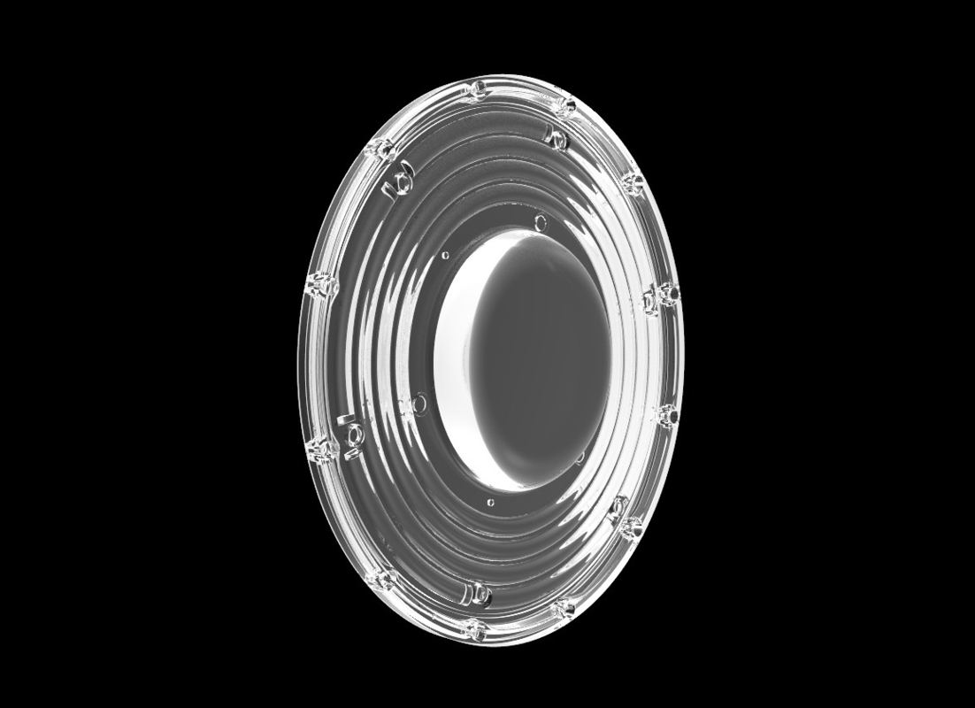 200W φ265mm SMD3030 PC LED UFO Bay Light مع زاوية شعاع 90 درجة IP66 مستوى الحماية