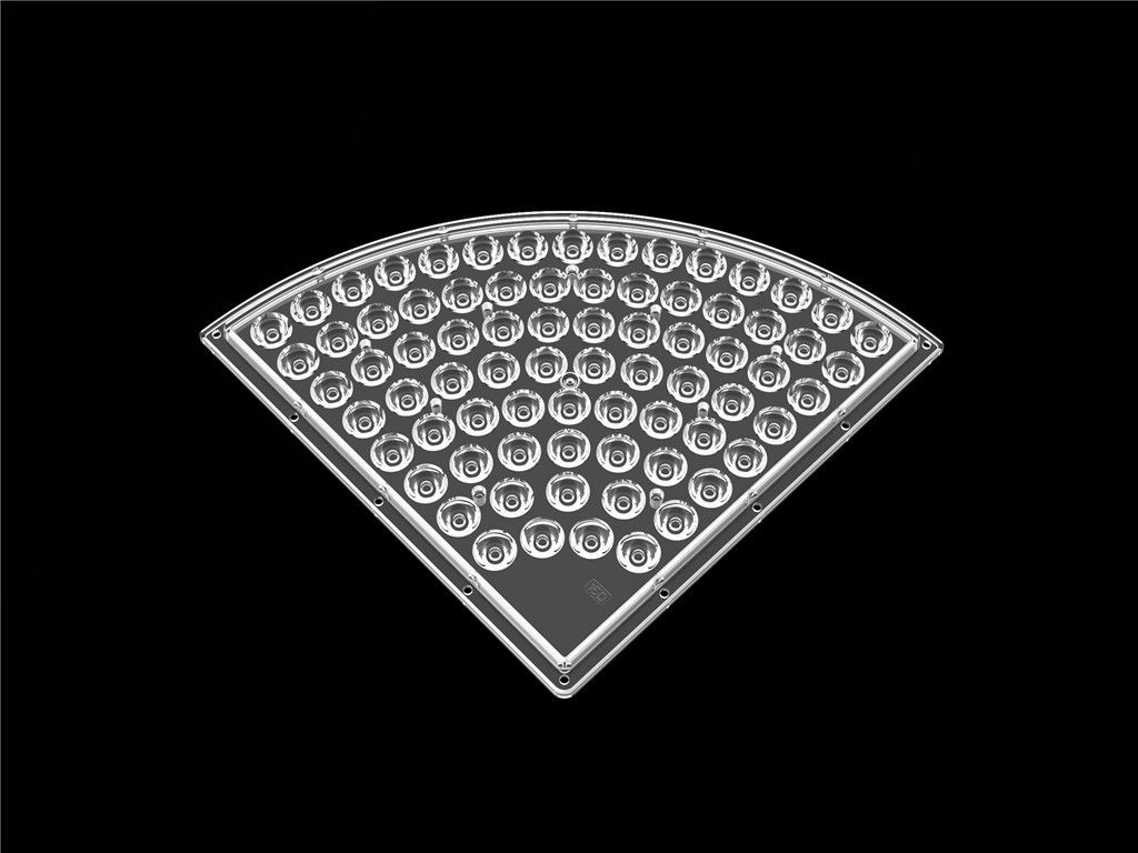 الصمام شكل خاص عدسة العاكس / LED قطاع العدسة D235 * H9.4mm المواد PC