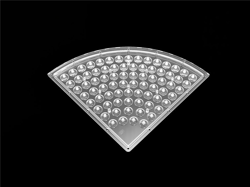 الصمام شكل خاص عدسة العاكس / LED قطاع العدسة D235 * H9.4mm المواد PC