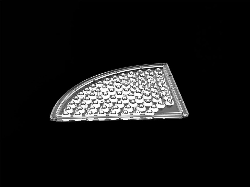 الصمام شكل خاص عدسة العاكس / LED قطاع العدسة D235 * H9.4mm المواد PC
