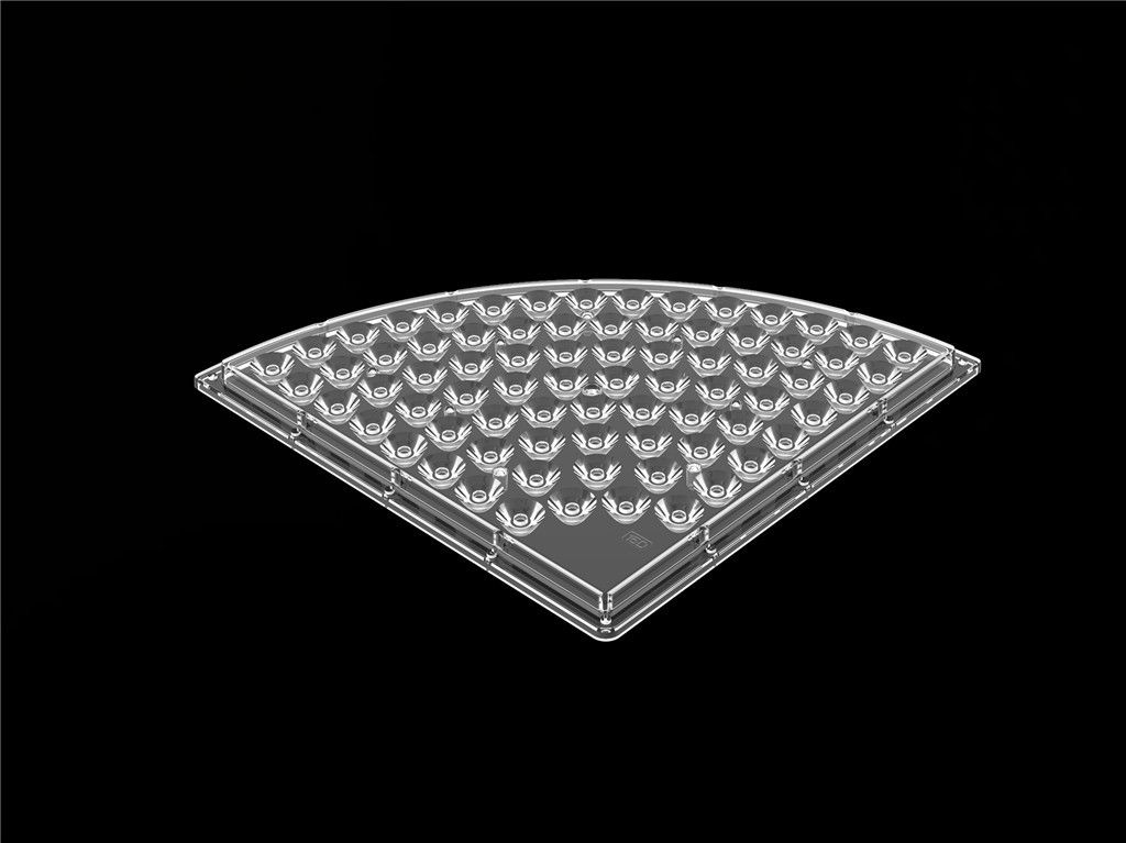 الصمام شكل خاص عدسة العاكس / LED قطاع العدسة D235 * H9.4mm المواد PC