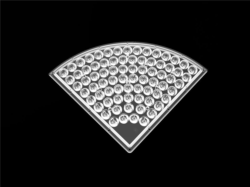 76 في 1 العدسات البصريات LED لارتفاع خليج ضوء 90 درجة زاوية الشعاع