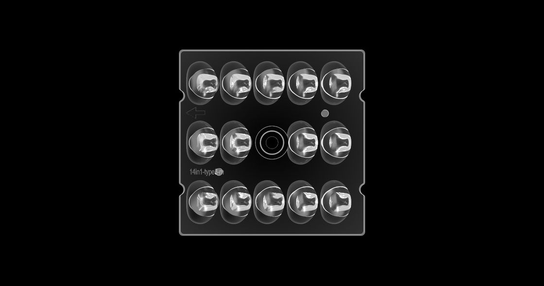 TYPE 3 Street Light Square LED Lens ، بصريات توزيع الضوء الحر لإضاءة LED