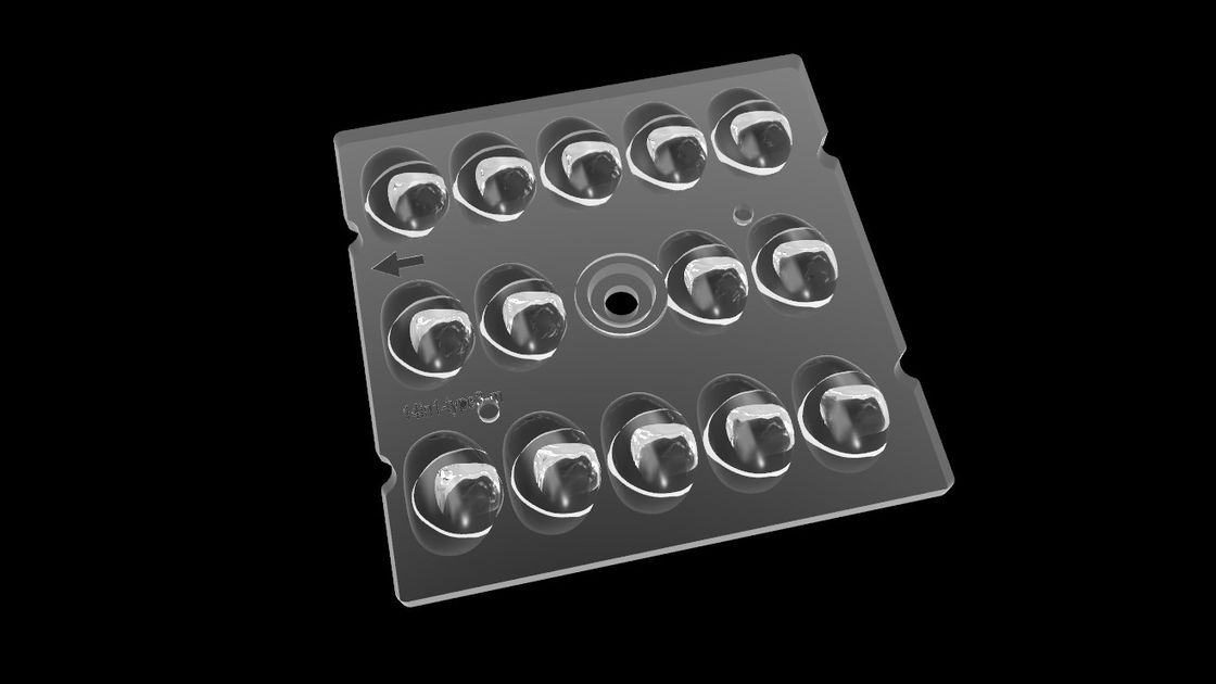 TYPE 3 Street Light Square LED Lens ، بصريات توزيع الضوء الحر لإضاءة LED