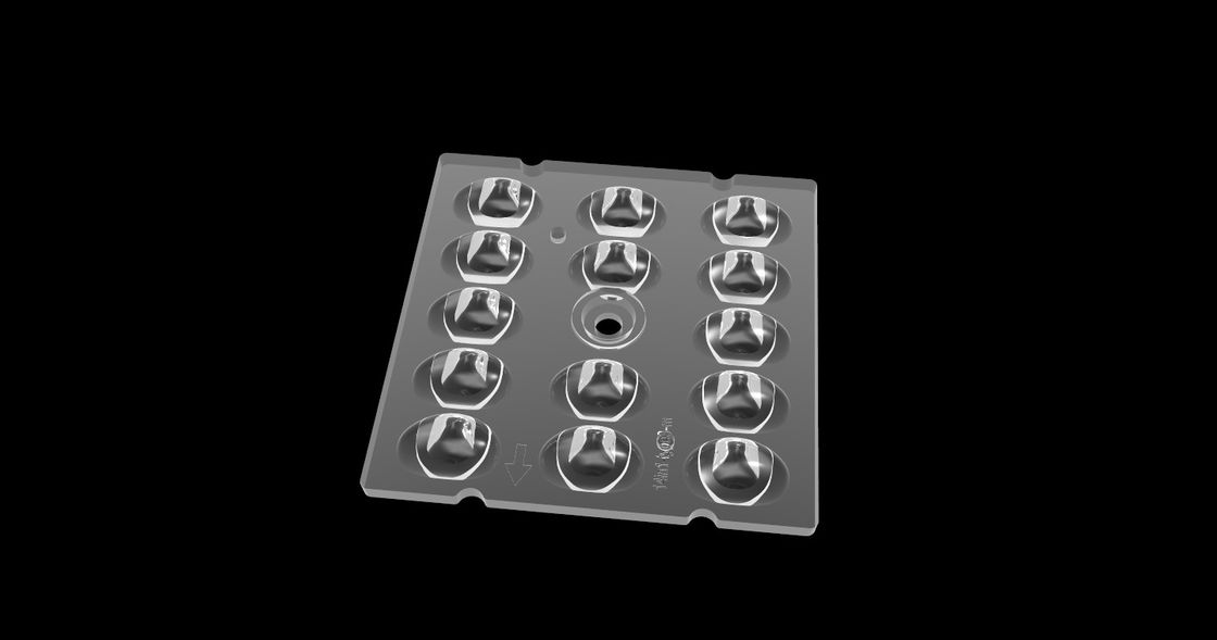 TYPE 3 Street Light Square LED Lens ، بصريات توزيع الضوء الحر لإضاءة LED